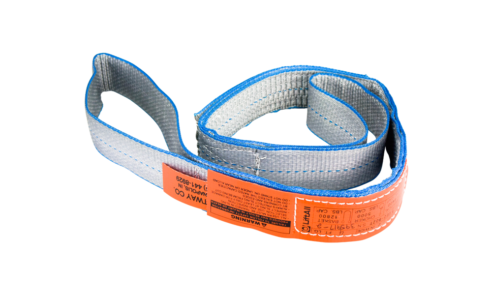 1" x 3 FT 2-Ply ADVANT-EDGE 9800# Lifting Slings Reinforced Eyes Poly 4 Pack 