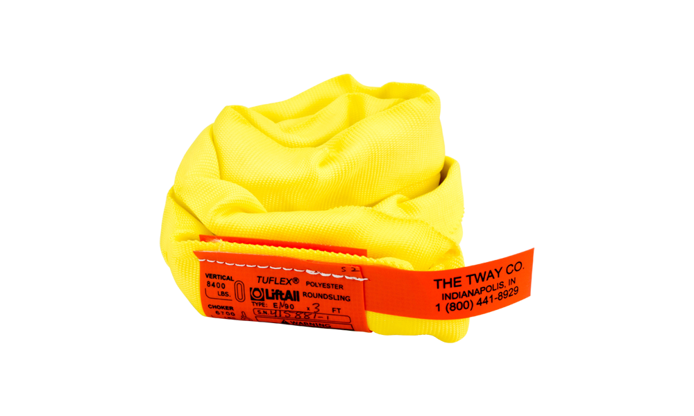 4' Polyester Lift Sling Endless Round Sling Yellow 9000LBS Vertical 