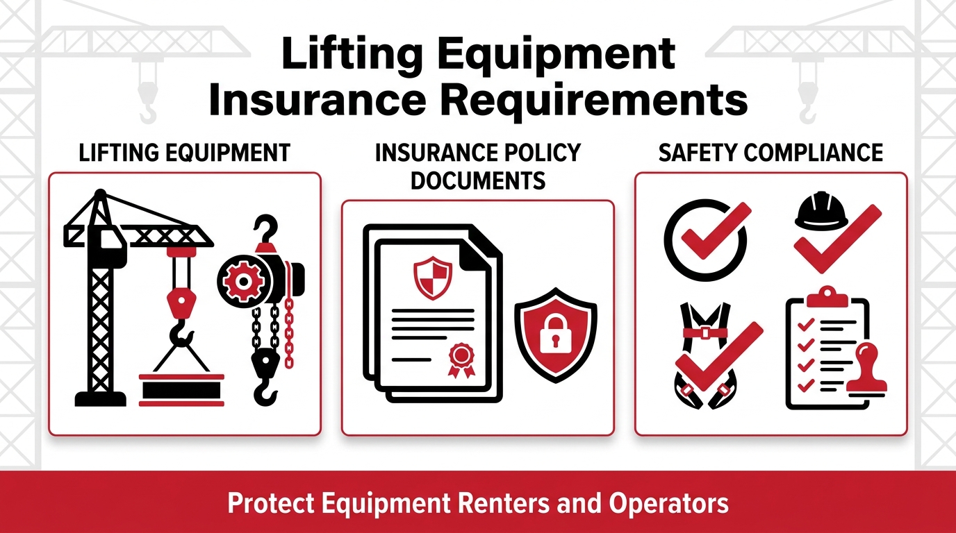 Lifting equipment insurance requirements to protect renters and operators