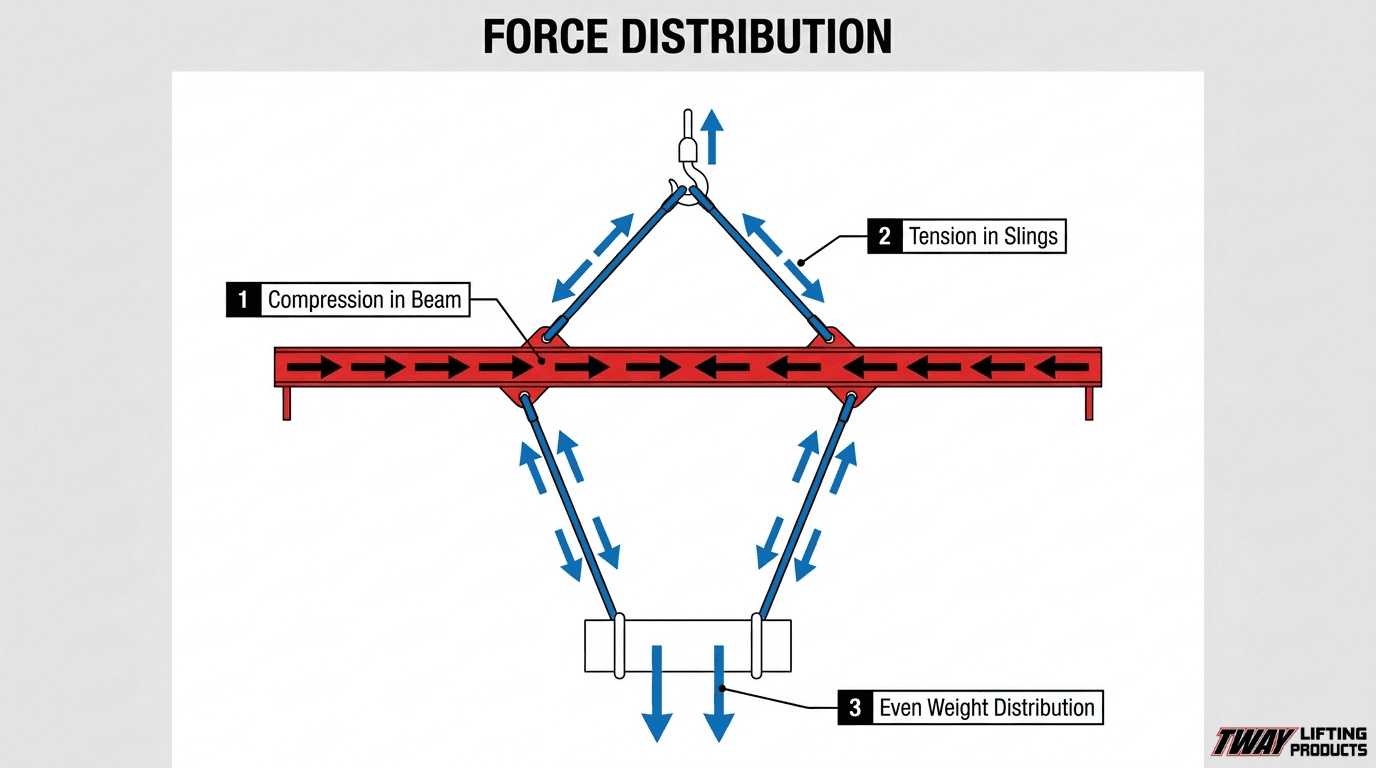 Spreader bar force distribution diagram 