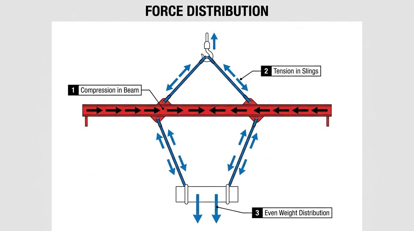 Spreader bar force distribution diagram